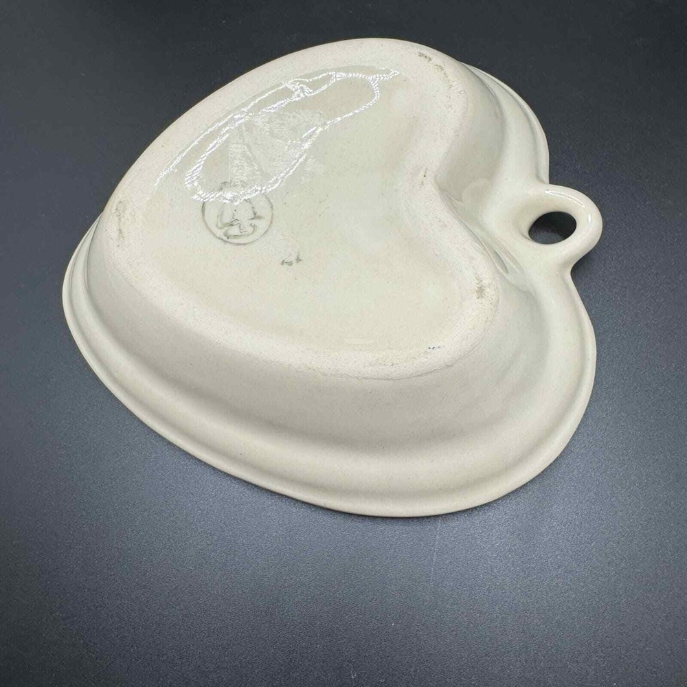 Blue polish pottery heart bowl - Picture 3 of 3